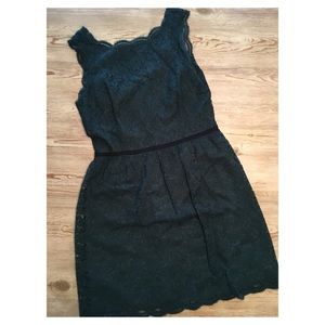LOFT Forest Green Lace Sleeveless Dress